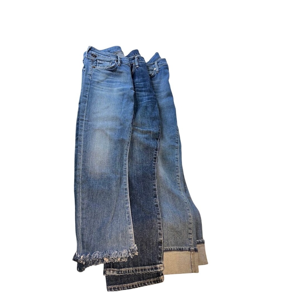 Citizens of Humanity Womens Slim Straight Leg Blue Jeans Bundle 3 Pairs Size 27